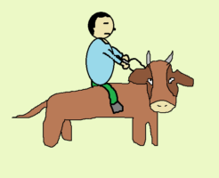 牛に乗る仙人