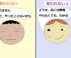 図解【変われる人と変われない人の特徴と違い】できる人とできない人の特徴と違い